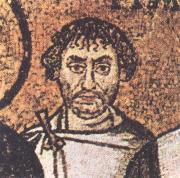 unknow artist belisarius den sore faltherren mosaik fran 550 talet painting